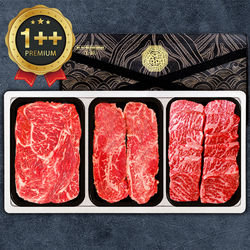 [한우가투뿔]1++명품한우 3P 9호 1.2kg(등/채/특400)